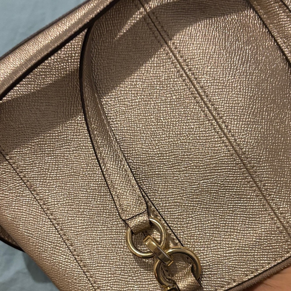 Coach Metallic Gold Shoulder Bag - Picture 5 of 7